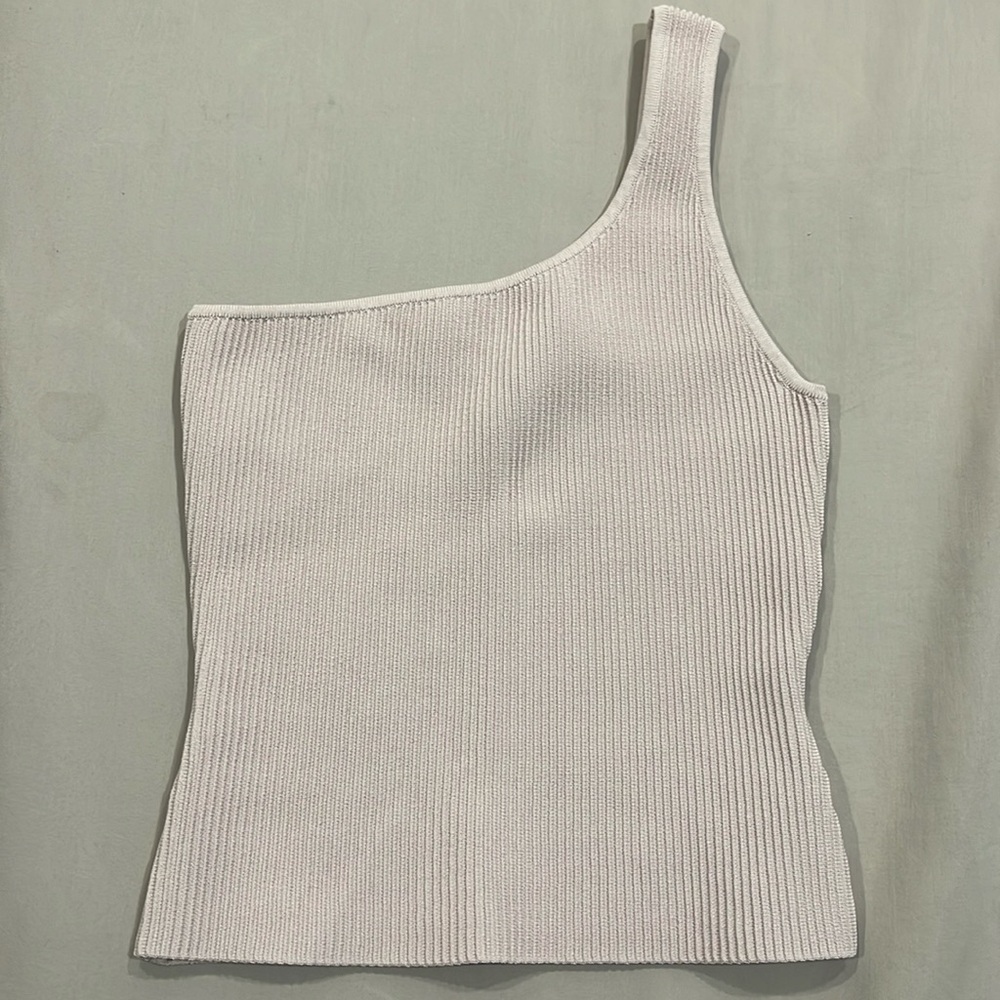 Halo Pink Rose Halo Babaton Aritzia One shoulder Sculpt Knit tank top size Small